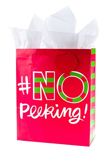 Hallmark Extra Large Christmas Gift Bag with Tissue Paper (No Peeking)