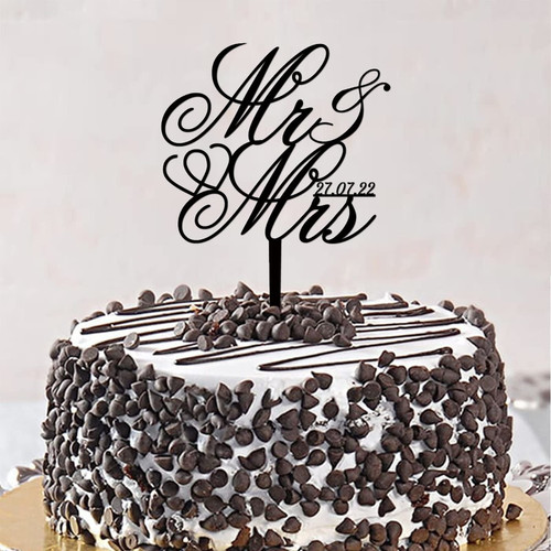 Rustic Mr And Mrs Wedding Cake Toppers Silhouette Acrylic Black Bride & Groom Cake Toppers Custom For Engagement Bride to Be Wedding Decorations Engagement Gifts For Couple