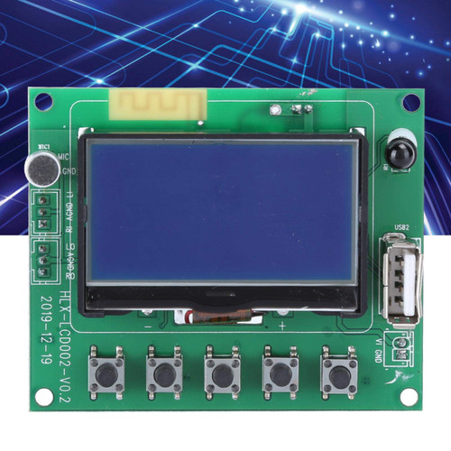 Bluetooth Decoder for Car, Mount MP3 Bluetooth Decoder Board Lyrics Display Module LCD Remote Controller Supplies