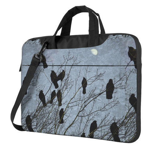 Black Crow BirdsPrinted Laptop Bag,15.6 14 13 Inch Laptop Sleeve Case Slim Protective Computer Carrying Case