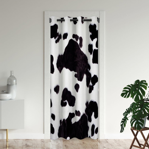 Cow Fur Door Curtains for Doorways, Black White Cowhide Farm Animal Print Blackout Curtain for Kids Bedroom Closet, Grommet Thermal Insulated Privacy Door Drapes for Room Divider, 42"W x 80"L Cow Fur Door Curtains for Doorways, Black White Cowhide Farm Animal Print Blackout Curtain for Kids Bedroom Closet, Grommet Thermal Insulated Privacy Door Drapes for Room Divider, 42"W x 80"L