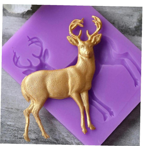 Diy Deer Silicone Molds Christmas Deer Shaped Fondant Mold Festival Kitchen Baking Tools for Cake Soap Gumpaste Chocolate Sugar