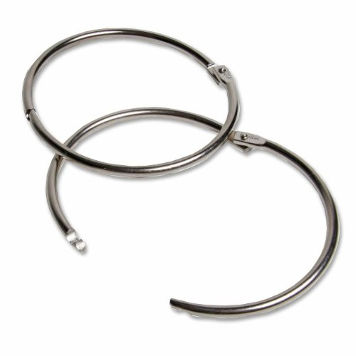 Charles Leonard Loose Leaf Rings with Snap Closure, Nickel Plated, 3 Inch Diameter, Silver, 10/Box (R79)