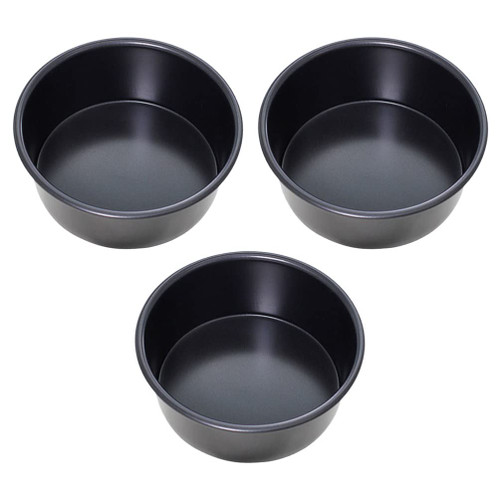 PAREKS Chocolate Molds Mini Cheesecake Pans 3pcs Round Cake Pan 4inch Non-stick Cake Molds Aluminum Alloy Baking Pans Mini Cheesecake Pan Chiffon Cake Mould for Oven Baking Round Cake Pans Cup Set