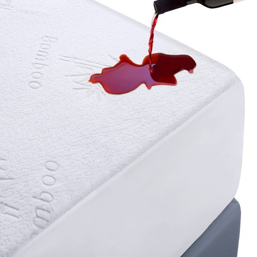 Waterproof Mattress Protector Queen Size Mattress Cover Cooling Bamboo Mattress Pad Breathable Noiseless Soft Bed Mattress Protector Deep Pocket Fits 6"-21", Machine Washable (Queen, 1 Pack) Waterproof Mattress Protector Queen Size Mattress Cover Cooling Bamboo Mattress Pad Breathable Noiseless Soft Bed Mattress Protector Deep Pocket Fits 6"-21", Machine Washable (Queen, 1 Pack)