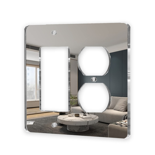 1 Pcs Mirror Outlet Covers Durable Light Switch Plates Acrylic Mirrored Switch Plates And Outlet Covers Decorative Wall Outlet Cover Wall Plates For Electrical Outlets