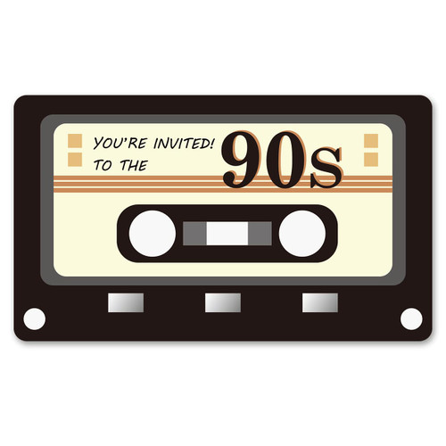 90's Throwback Party Invitations 1990s Party Shaped Fill-In Invitations with Envelopes 90's Retro Invites Cards birthdayParty Supplies Decoration (Set of 15 )
