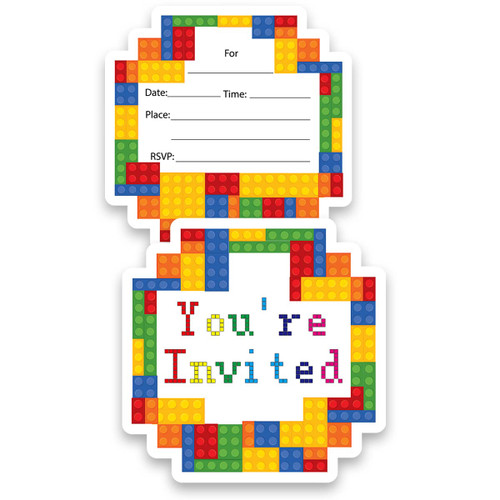 Colorful Blocks Birthday Party Building Blocks Shaped Invite Fill In Invitations Baby Shower or Birthday Party Invite Cards with Envelopes (Set of 20) Colorful Blocks Birthday Party Building Blocks Shaped Invite Fill In Invitations Baby Shower or Birthday Party Invite Cards with Envelopes (Set of 20)