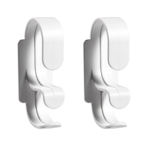 EVKILKJS Adhesive Hooks,Damage Free Hanging Wall Hooks with Adhesive Strips,Wall Hooks Stick on Bathroom or Kitchen,No Tools Wall Hooks for Hanging Decorations in Living Spaces,2Pcs