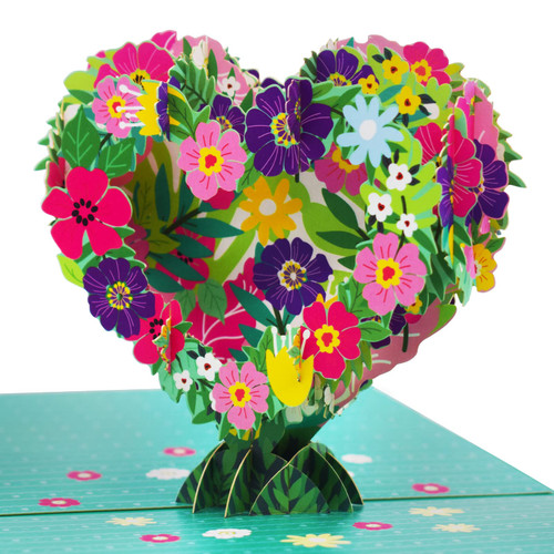 Mothers Day 3D Pop Up Card, Thank You Flower Garland Greeting Cards With Envelope, Thinking of You Card, Happy Birthday Gift Card for Mothers Fathers Day, Valentine's day, Wedding, Anniversary