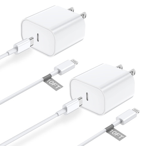 iPhone14 12 11 13 Fast Charger,Apple MFi Certified 2Pack 20W USB C Wall Charger Power Block Plug with 10FT Long Type-C to Lightning Fast Charging Data Sync Cord for iPhone14 13 12 11 Pro Max Xs Xr X 8 iPhone14 12 11 13 Fast Charger,Apple MFi Certified 2Pack 20W USB C Wall Charger Power Block Plug with 10FT Long Type-C to Lightning Fast Charging Data Sync Cord for iPhone14 13 12 11 Pro Max Xs Xr X 8