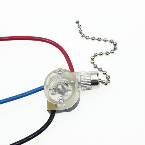 Fan Light Pull Chain Switch 3-Way 3 Wire Terminals Beads Chain for Wall Light Pull Cord String Set for Light Universal Ceiling Fan Wall Light
