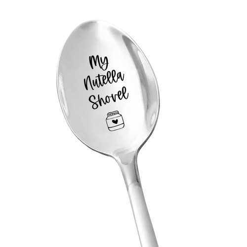 My Nutella Shovel Spoon - Nutella Lover Stainless Steel Engraved Spoon Funny Baby Nut Butter Gift
