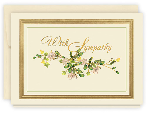 The Gallery Collection - Sympathy Vine Card with Pearl Lined Envelope