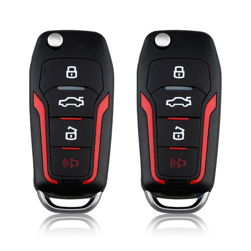 Car Key Fob Remote Keyless Entry Control CWTWB1U331 315MHz 4 Button Replacement for 2000-2020 Ford Lincoln Mercury Mazda - 2 Pack