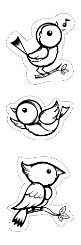 Inkadinkado Birds Cling Stamp