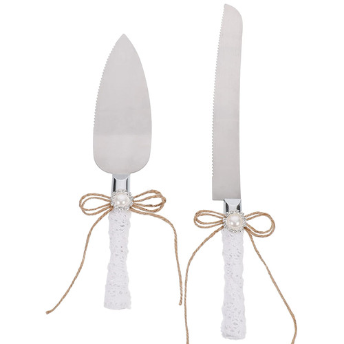 PartyKindom 1 Set Wedding Cake Cutter Server Set Cake Cutter and Server Wedding Cake Cutter for Home/Wall/Room Decorations