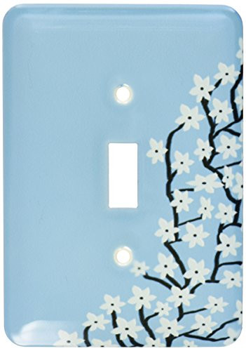 3dRose LSP_25360_1 Pretty Blue Flower Blossum Print Toggle Switch, Multi-Color
