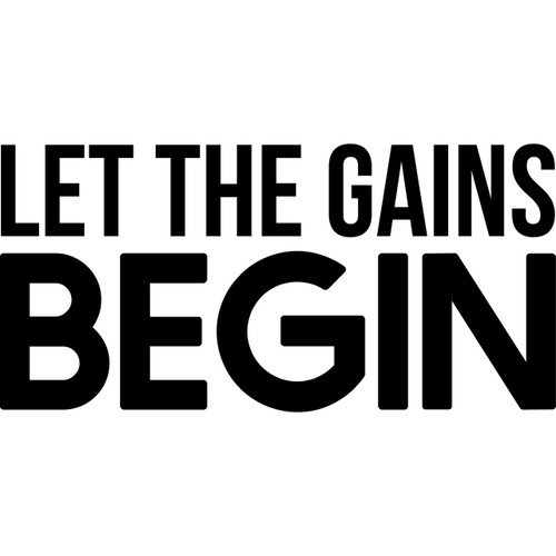 My Vinyl Story Let The Gains Begin Wall Sticker Inspirational Wall Decal Motivational Office Decor Quote Wall Art Vinyl Wall Decal Classroom Gym Words Saying
