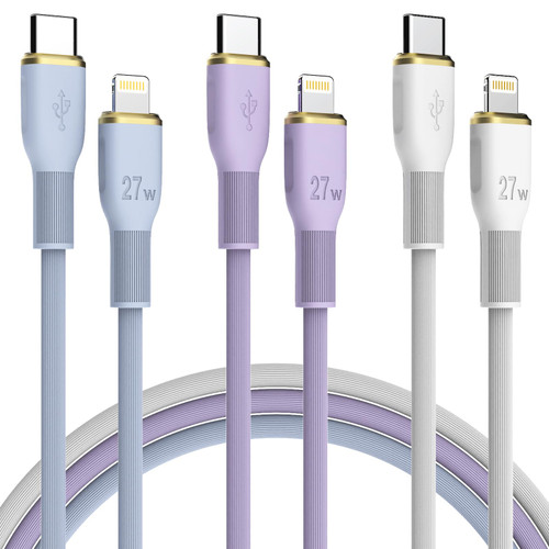 USB c to Lightning Cable 6ft 3Pack Apple MFi Certified Fast iPhone Charger USB C Tangle Free Type c to Lightning Cable for iPhone 14 13 12 11 Pro Max Xr Xs 8 and More