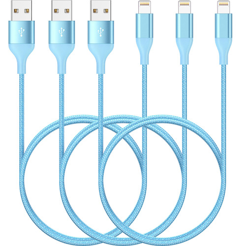 Apple MFi Certified USB to Lightning Cables iPhone Charger 3Pack 6FT Colors Nylon Braided Apple Charging Cord Compatible with iPhone 14 13 12 11 Pro Max XR XS X 8 7 6 Plus SE iPad iPod Apple MFi Certified USB to Lightning Cables iPhone Charger 3Pack 6FT Colors Nylon Braided Apple Charging Cord Compatible with iPhone 14 13 12 11 Pro Max XR XS X 8 7 6 Plus SE iPad iPod