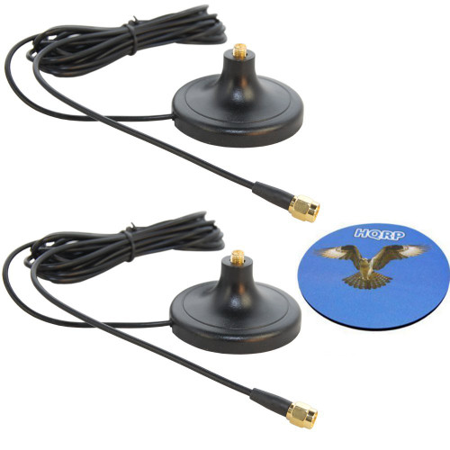 HQRP Set: 2 PCS 3M RP-SMA WiFi Antenna Extension Cable Connector Magnetic Base Compatible with D-Link DIR-825 / DIR-628 / DGL-4500 / DIR-660 / DIR-615 / DIR-855 / DIR-655 + HQRP Coaster HQRP Set: 2 PCS 3M RP-SMA WiFi Antenna Extension Cable Connector Magnetic Base Compatible with D-Link DIR-825 / DIR-628 / DGL-4500 / DIR-660 / DIR-615 / DIR-855 / DIR-655 + HQRP Coaster