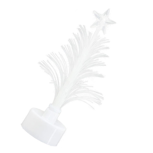BESTOYARD 1 Set Desk Decorations Christmas Decor Indoor Lights for Decoration Fiber Optic Tree White Small Christmas Desk Tree Christmas Tree with Stand White Decorate Decorative Lights Mini