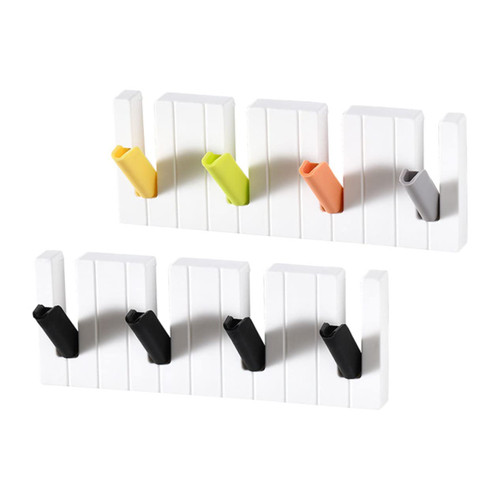 Angoily 2pcs Piano Hook Heavy Duty Storage Rack Wall Mounted Hooks Heavy Duty Coat Rack Piano Wall Hook Keys Coat Hanger Sticky Hook Coat Hooks Wall Mounted Wall-Mounted Hook Bath Towel Pp
