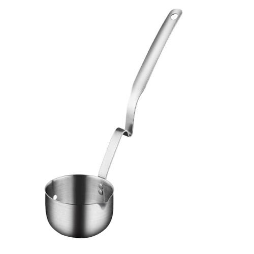 YARDWE Oil Separator Soup Ladle Stainless Steel Soup Ladle Gravy Food Fat Separator Skimmer Spoon Cooking Serving Spoon for Soup Porridge Chili Gravy Salad Dressing
