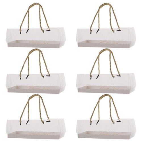 BESTOYARD Cupcake Containers 10pcs Christmas Cookie Boxes Paper Bakery Box Gift Packaging Boxes with Handle For Pastries Small Cakes Pie Cupcake Dessert Cupcake Container