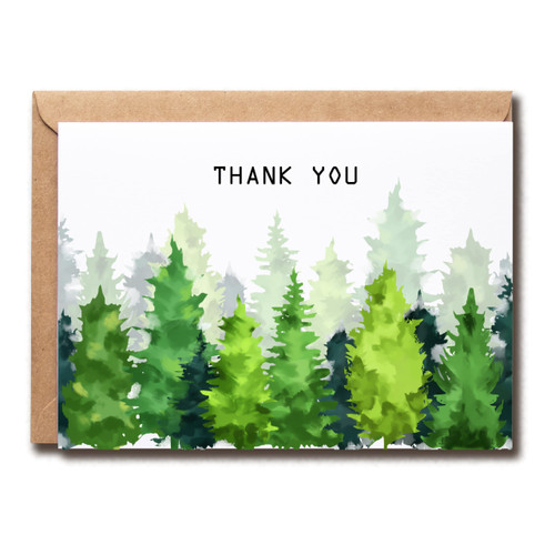 EdgarGifts Thank You Card - Wedding Greenery Thank You Card - Thank You Card - Outdoor Nature Thank You Cards - Greenery Thank You Card