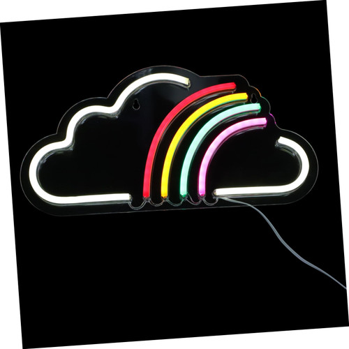 OSALADI party neon lights Wall Light Decor Cloud Neon Light LED neon lamp cloud light neon sign table neon sign Bedroom Wall Lamp Cloud Modeling Lamp luminous LED decor craft light pvc 1Pc