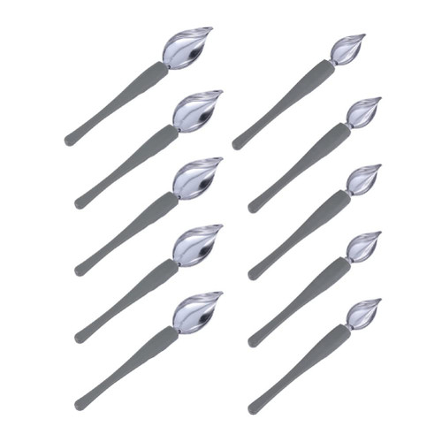 HEMOTON 10pcs Culinary Precision Drawing Decorating Spoon Saucier Drizzle Spoons Chocolate Spoon Cake Decorating Pencil Spoon for Decorative Plates Cake Coffee