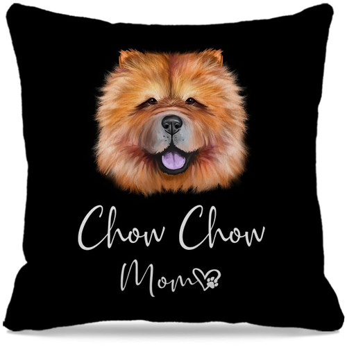 Nogrit Funny Chow Chow Mom Throw Pillow Cover 18x18 Inch Funny Chow Chow Dog Puppy Decor for Home Bedroom Living Room Girls Room,Dog Lovers Gifts,Chow Chow Owners Moms Gifts