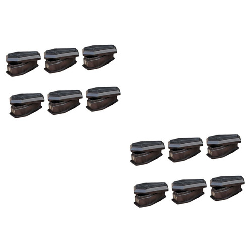 BESTOYARD 12 Pcs Coffin Model Ornament Storage Box Ghost Box Plastic Playes Black Coffin Box Coffin Box for Festival Halloween Coffin Funeral Creative Coffin Box with Lid Bulk Decorations