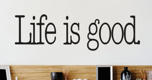 Design with Vinyl 3 Zzz 616 Decor Item Life is Good Quote Wall Decal Sticker, 16 x 40-Inch, Black Design with Vinyl 3 Zzz 616 Decor Item Life is Good Quote Wall Decal Sticker, 16 x 40-Inch, Black