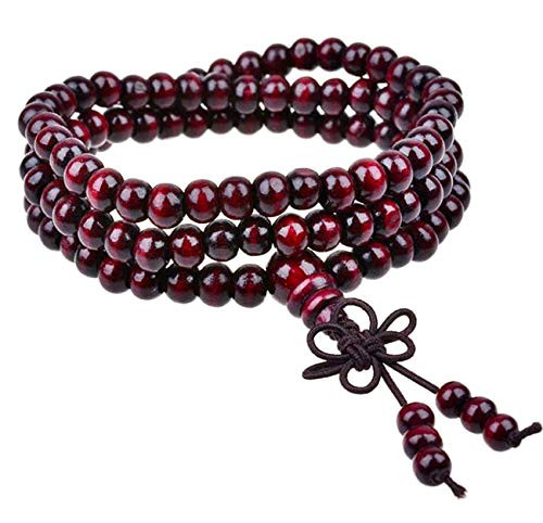 Red Sandalwood Buddhist Buddha 108 Prayer Beads Bracelet Necklace Mala Meditation Jewelry 6mm Red Sandalwood Buddhist Buddha 108 Prayer Beads Bracelet Necklace Mala Meditation Jewelry 6mm