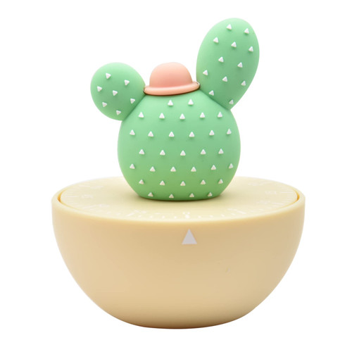 Ranvi Cute Cactus Shaped Time Manager 60 Minutes Mechanical Timer Kitchen Cooking Timer(Green)
