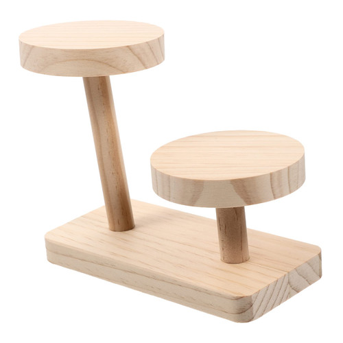 BESTOYARD Wooden Multi-Layer Display Rack Dessert Stand Wooden Cupcake Display Stand Wooden Cake Serving Stand Cupcake Tower Wedding Cake Stands Earring Ring Organizer Puppet Jewelry