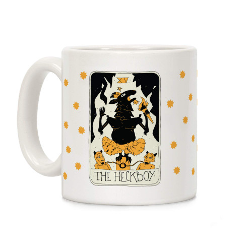 LookHUMAN The Heckboy Tarot Card White 11 Ounce Ceramic Coffee Mug