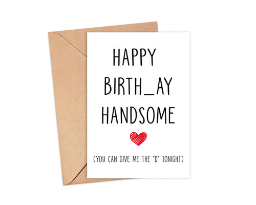 Naughty Card For Him - Dirty Cards For Boyfriend - Funny Card For Husband Birthday - Husband Birthday Card - Boyfriend Dirty Love Card