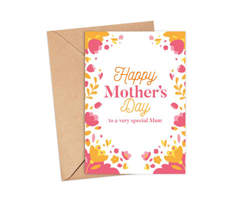 RedNuur Happy Mother's Day To A Very Special Mum Card - Mother's Day Card - Happy Mother's Day - Flowers Card - Card For Mum - Mother - Mummy RedNuur Happy Mother's Day To A Very Special Mum Card - Mother's Day Card - Happy Mother's Day - Flowers Card - Card For Mum - Mother - Mummy