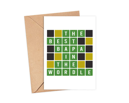 MoltDesigns Wordle For Bapa Card - The Best Bapa In The Wordle - Bapa Gift Wordle - Wordle Themed Fathers Day Card - Wordle Lover Card - Word Game - Birthday Bapa Card - Fathers Day Idea Gift MoltDesigns Wordle For Bapa Card - The Best Bapa In The Wordle - Bapa Gift Wordle - Wordle Themed Fathers Day Card - Wordle Lover Card - Word Game - Birthday Bapa Card - Fathers Day Idea Gift