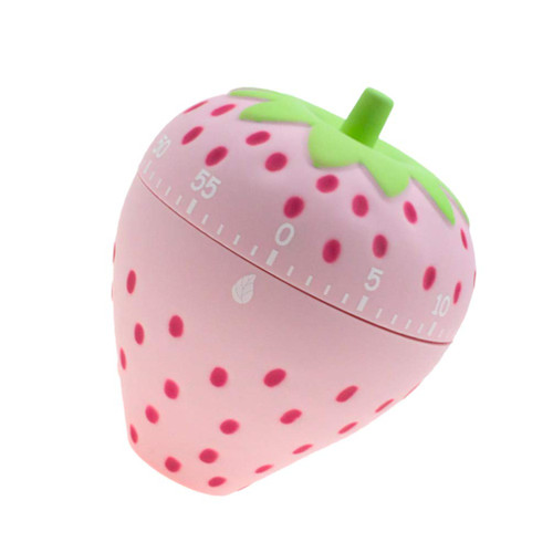 Magnetic Digital Clock Fruit Timer Cute Kitchen Timer Strawberry Mechanical Cooking Timer Kawaii Timer for Kitchen Home Desktop Clockwork Timer Reminder Alarm Clocks