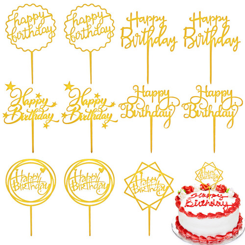 12PCS Acrylic Happy Birthday Cake Topper Gold Happy Birthday Topper Double-Sided Happy Birthday Cake Topper Gold Cake Inserts Cupcake Toppers For Birthday Party Cake Pastries Diy Decorations 12PCS Acrylic Happy Birthday Cake Topper Gold Happy Birthday Topper Double-Sided Happy Birthday Cake Topper Gold Cake Inserts Cupcake Toppers For Birthday Party Cake Pastries Diy Decorations