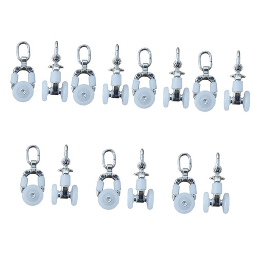 Holibanna 140 Pcs Curtain Track Pulley Electric Rollers Stainless Steel s Hooks Motorized Shades Curtain Accessories Curtain Track Carrier Wheel for Curtain Track Roller Curtain Carrier Mute