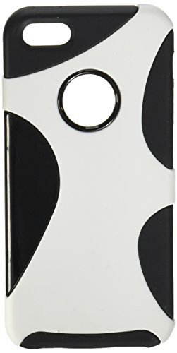 MyBat ASMYNA Rubberized Cragsman Mixy Phone Protector Cover for iPhone 5s/5 - Retail Packaging - White/Black