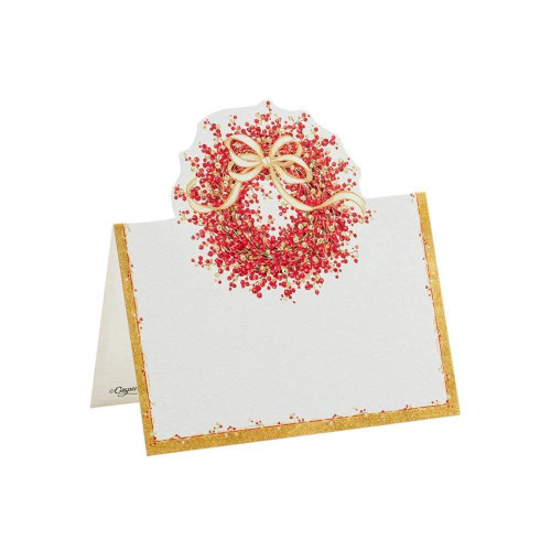 Caspari Pepperberry Die-Cut Place Cards, 24 Included