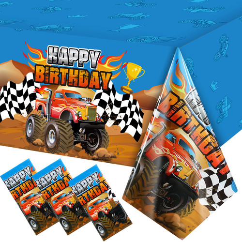 Monster Truck Tablecloth Happy Birthday Monster Truck Party Table Cover Monster Machine Table Cover Grave Digger Theme Checkered Flag Tablecloth for Birthday Party Decorations Supplies(3 Pieces) Monster Truck Tablecloth Happy Birthday Monster Truck Party Table Cover Monster Machine Table Cover Grave Digger Theme Checkered Flag Tablecloth for Birthday Party Decorations Supplies(3 Pieces)