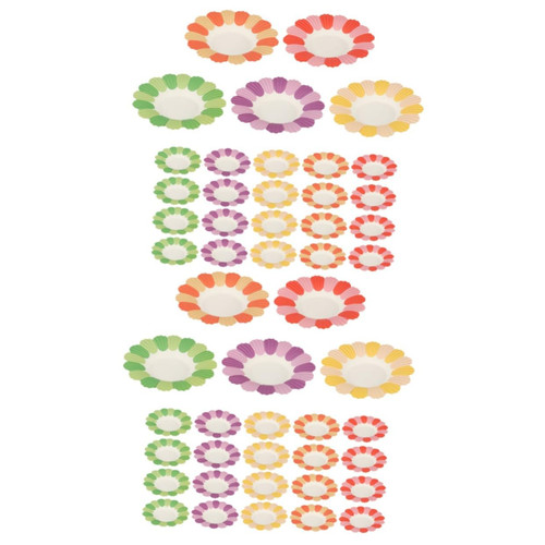 BESTOYARD 100 Pcs Flower Paper Plate Kids Dinnerware Plates Disposable Dessert Paper Plates Cow Plates Party Dessert Plates Charger Paper Food Serving Plate Festive Plates Cake Plates Dish